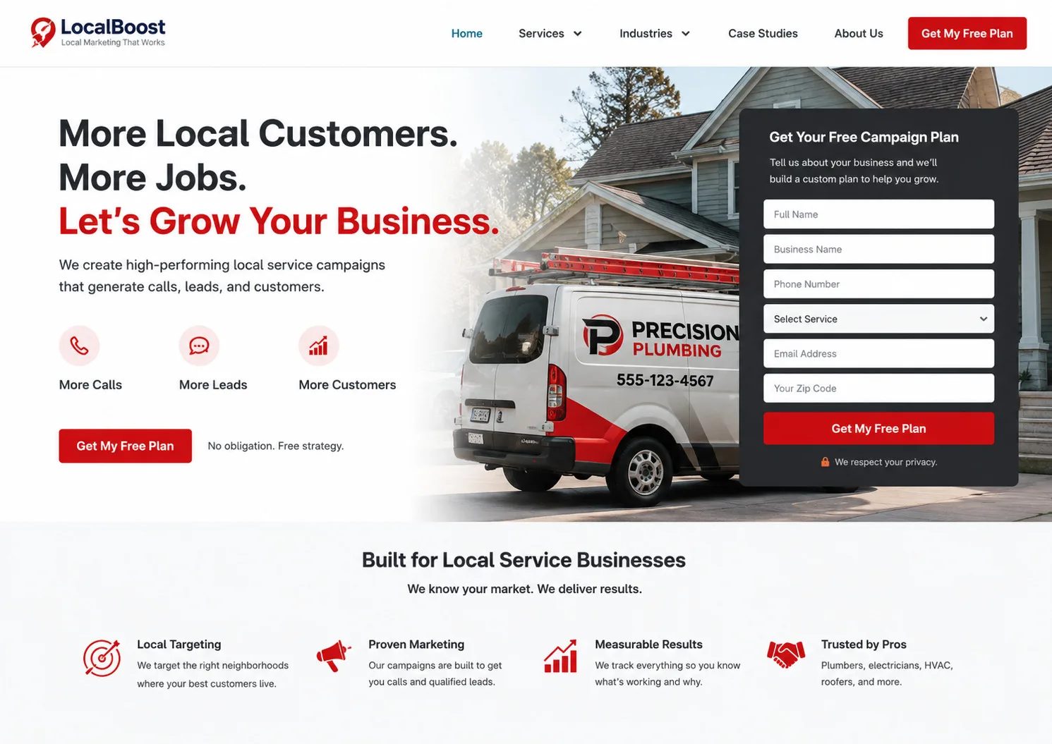 Landing Page Design for Local Service Campaigns
