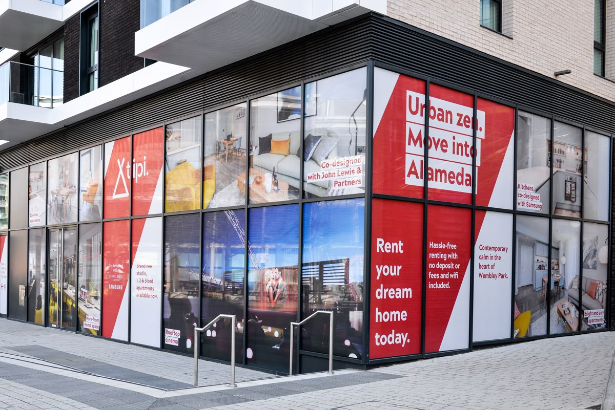 Perforated Window Graphics for Privacy and Branding