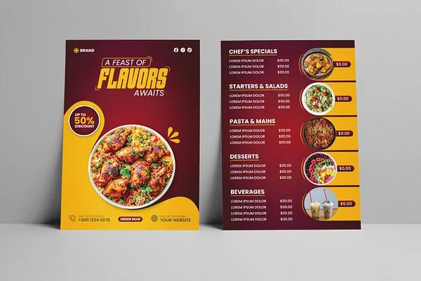 Restaurant Menu Printing and Lamination